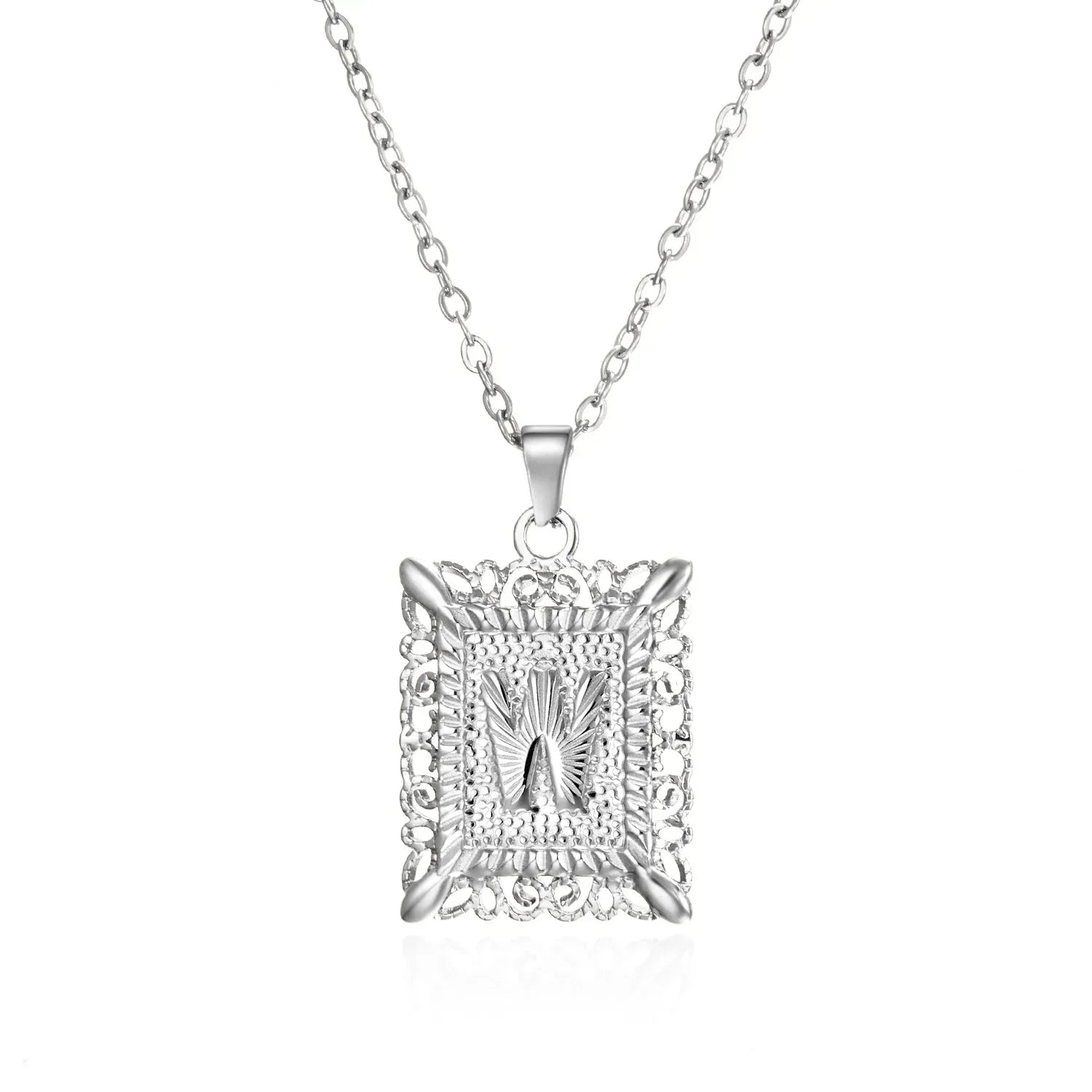 stainless-steel-initial-necklace - Viexta