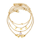 retro-love-butterfly-pearl-multi-layer-anklet-set