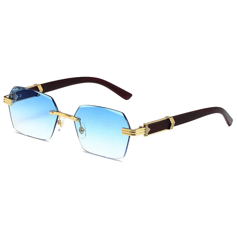 fashion-square-rimless-trimming-glasses - Viexta