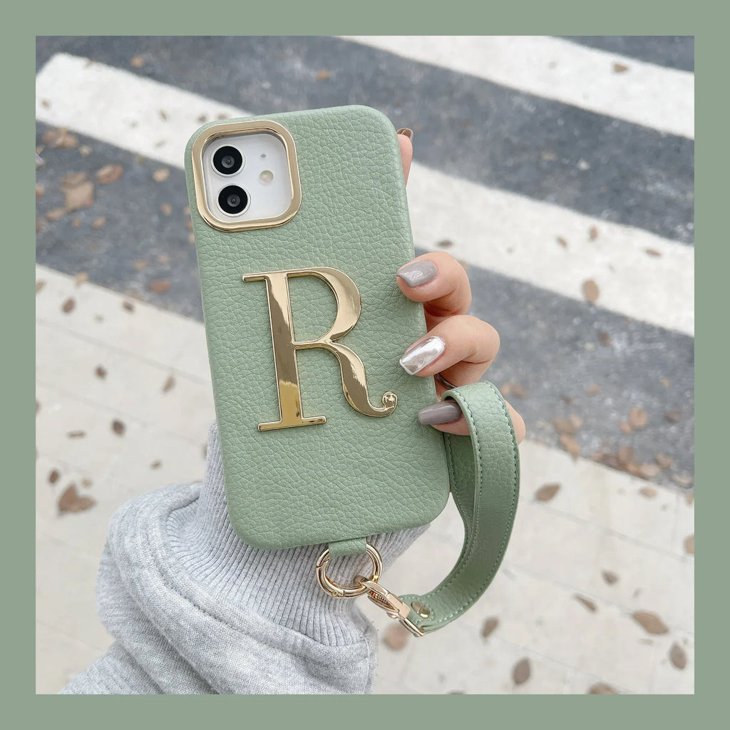 PU Metal Letter iPhone Case - Viexta