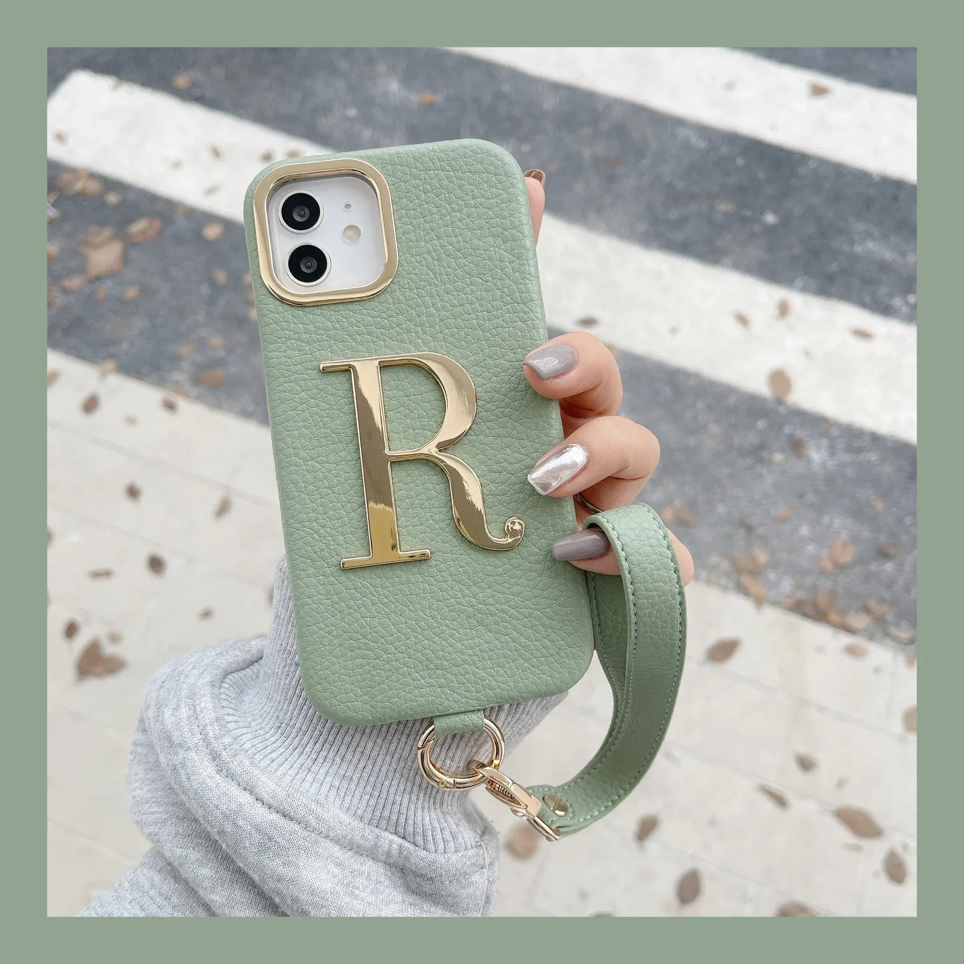 PU Metal Letter iPhone Case - Viexta