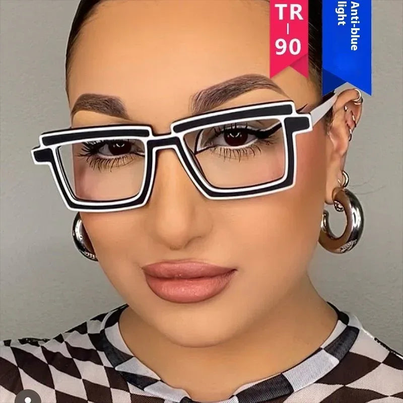 quadratic-plain-ins-square-anti-blue-ray-tr90-glasses - Viexta