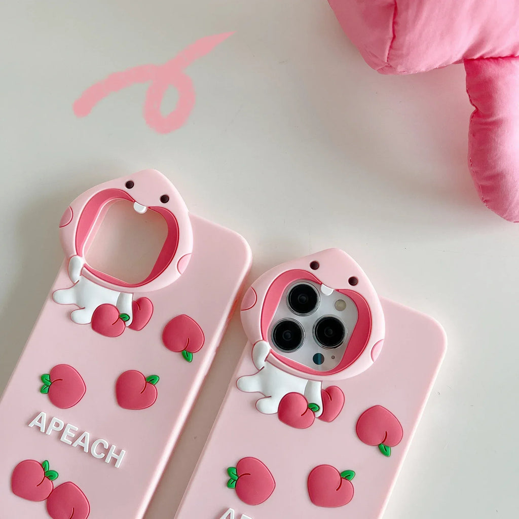 Three-dimensional Silicone Strawberry iPhone Case - Viexta