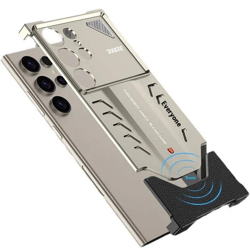 Automatic Fastener Aluminum Alloy Samsung Phone Case - Viexta