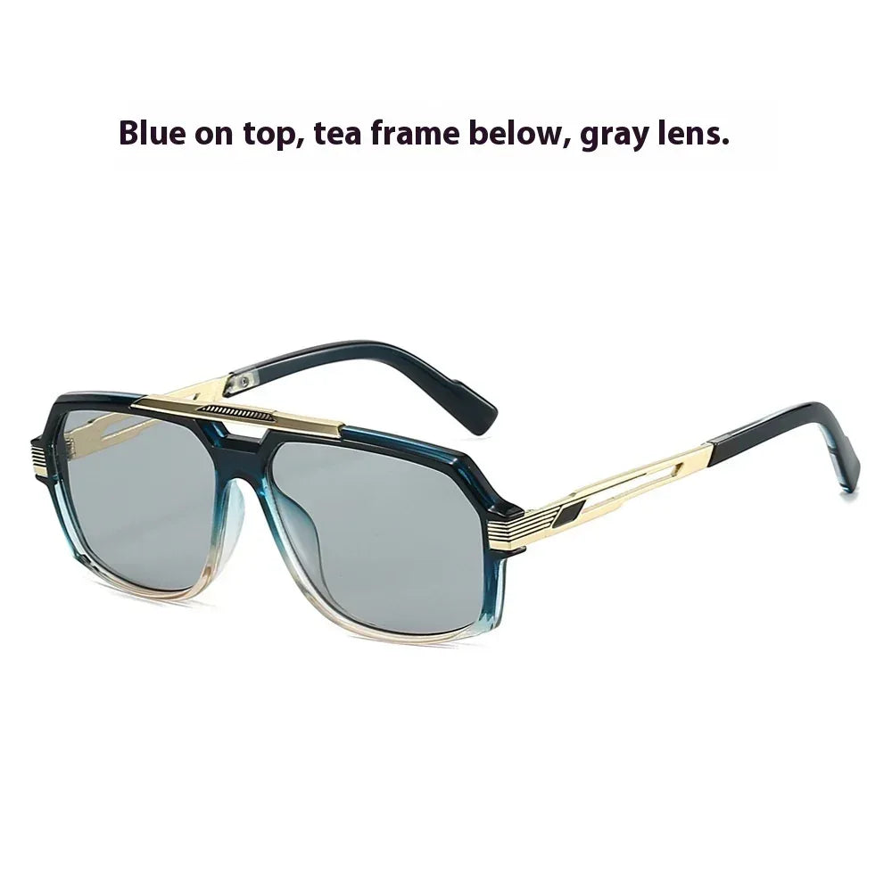Metal Mirror Sun-resistant Sunglasses - Viexta
