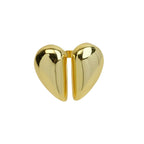 Brass Glossy Peach Heart Ring - Viexta