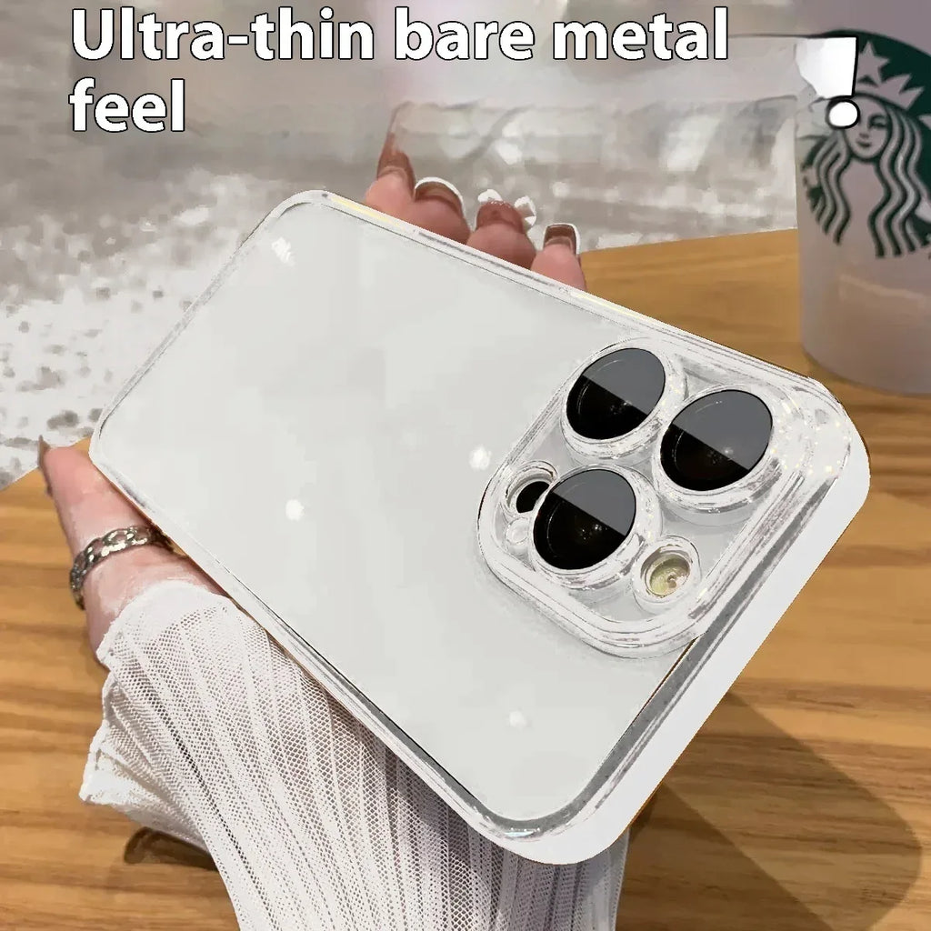 Dustproof Net Transparent Plating IPhone Case - Viexta
