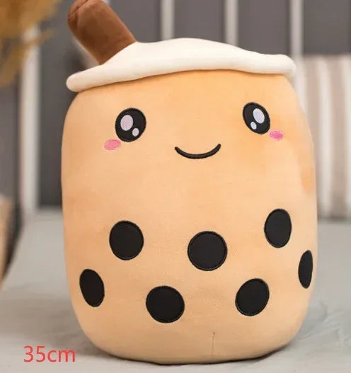 Fruit Drink Plush Stuffed Strawberry Boba Tea Cup Toy - Viexta
