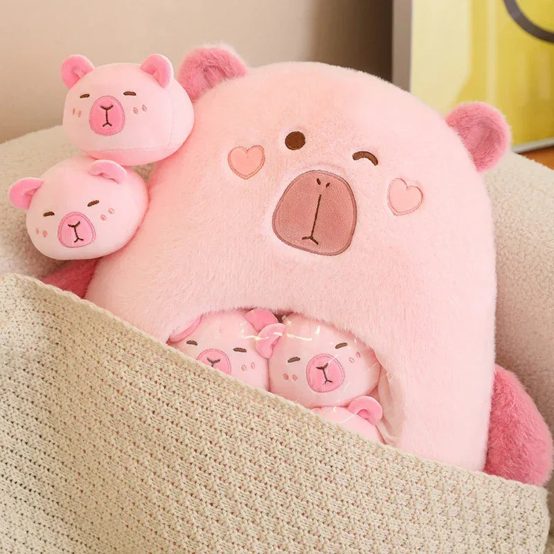 Capabala Decompression Plush Toy with Pack Of Little Doll - Viexta