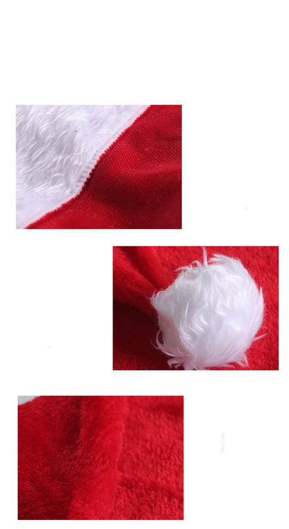 Christmas Hat LED Light Plush Santa Hat