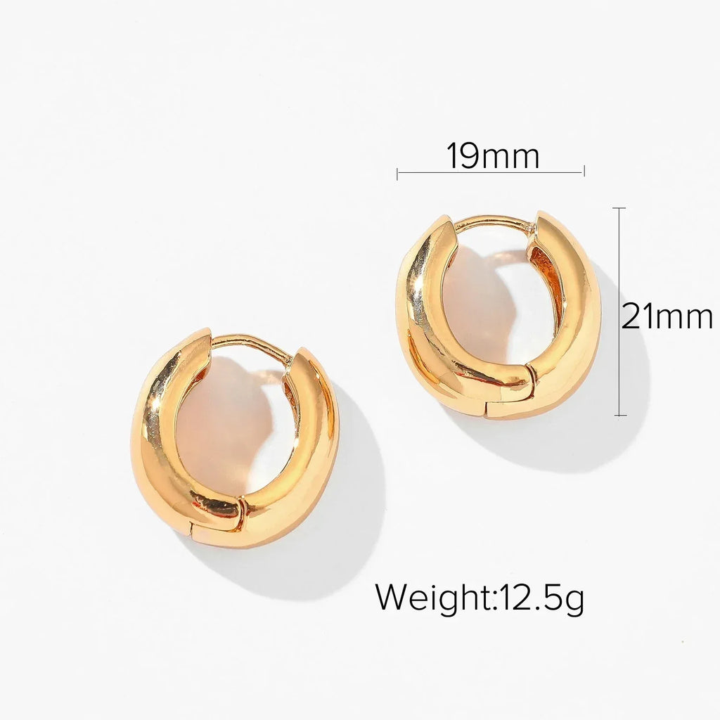 18k INS Net Red Popular Hoops - Viexta