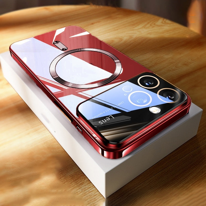 Shiny Plating Large Window Silicone iPhone Cover