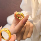 Square Diamond Brushed Ring - Viexta