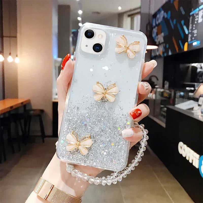 glitter-epoxy-butterfly-iphone-case - Viexta