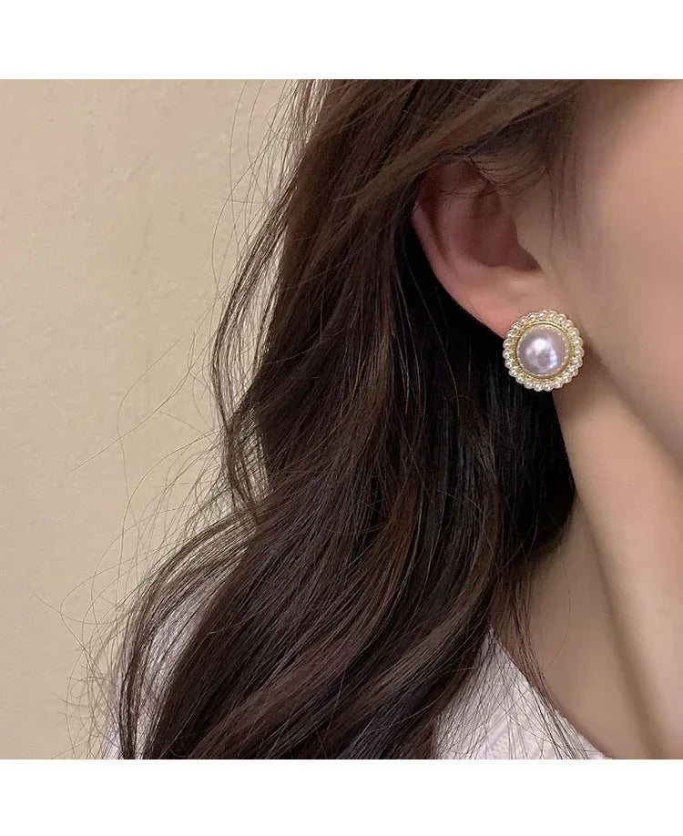 Baroque French Vintage Pearl Earrings - Viexta