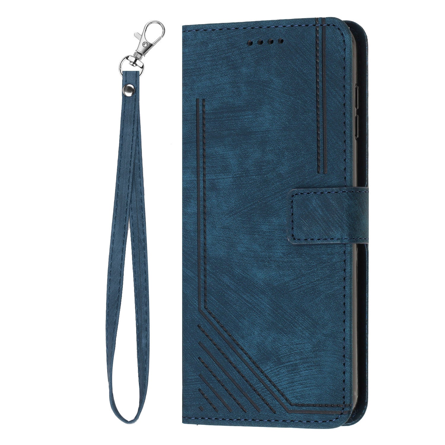 Leather Case Skin Frosted Striped Card Wallet iPhone case