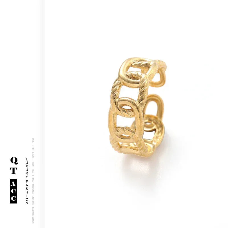 American Retro Stainless Steel Luxe Ring - Viexta