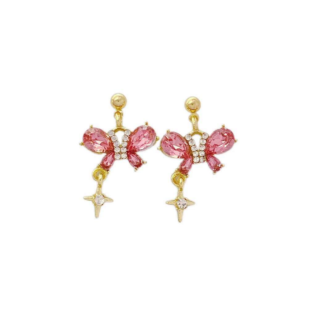 Sweet Butterfly Zircon Earrings - Viexta