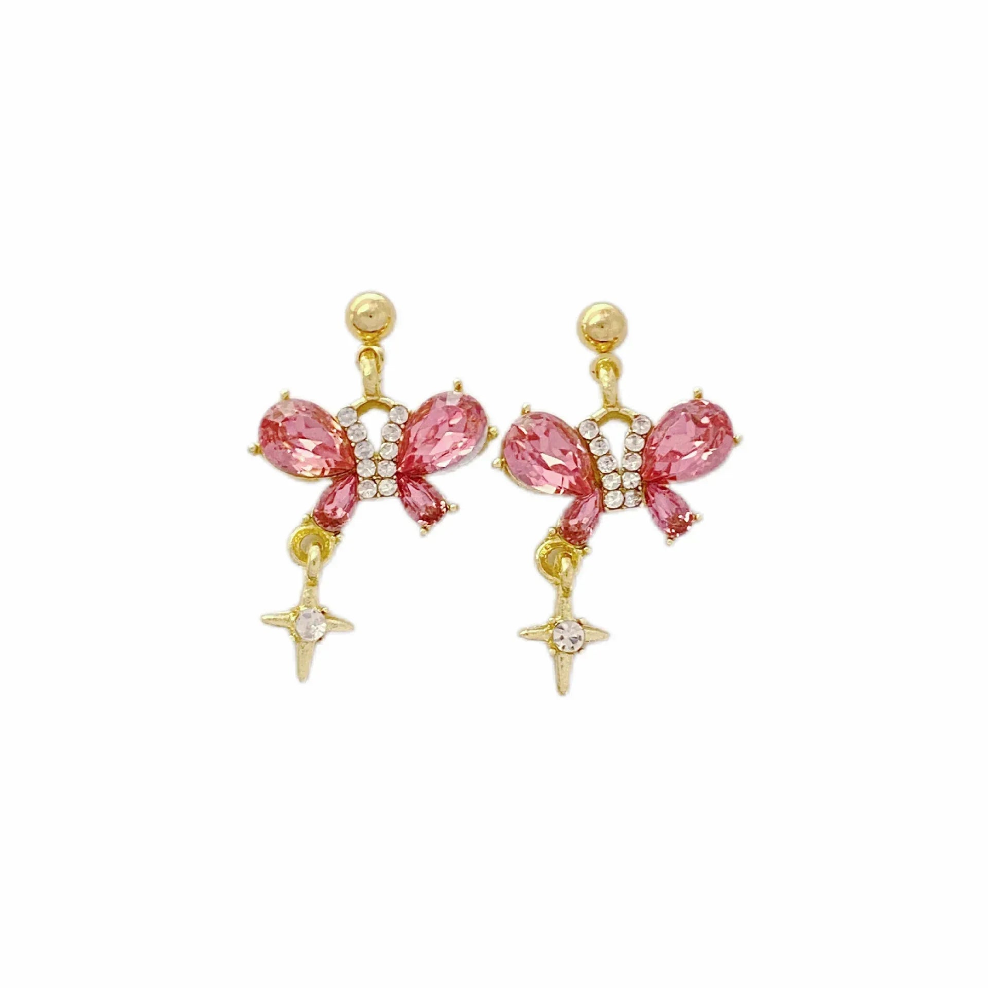 Sweet Butterfly Zircon Earrings - Viexta