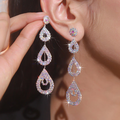 Rhinestone Long Earrings