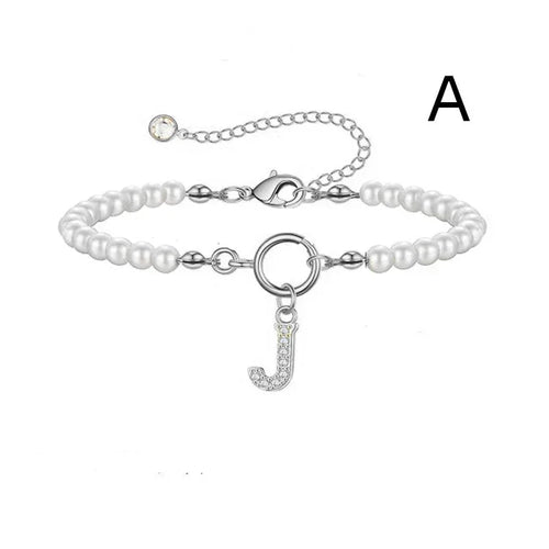 6mm Pearl Bracelet Buckle Letter - Viexta