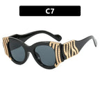 Personalized Heavy-metal-style Plain Glasses With Blue-light Protection - Viexta