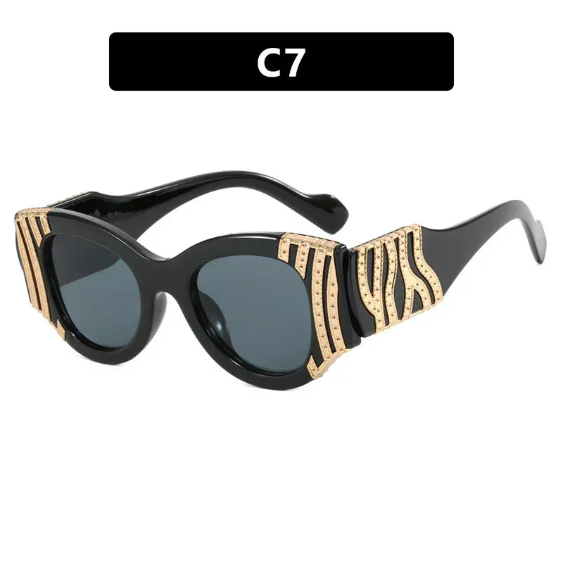 Personalized Heavy-metal-style Plain Glasses With Blue-light Protection - Viexta