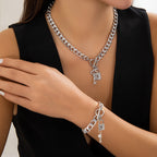 thick-chain-with-shiny-lock-and-key-pendant-necklace