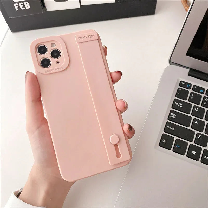 Solid Color Wristband iPhone Case - Viexta