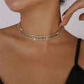 exaggerated-claw-chain-rhinestone-tassel-necklace - Viexta