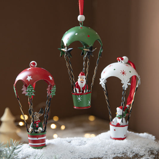 Nordic Iron Christmas Hot Air Decorations Tree Charms Hangings