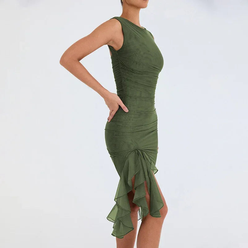 Summer Slim Skinny Sleeveless Dress - Viexta