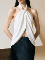 Halter Twist Tank Top - Viexta