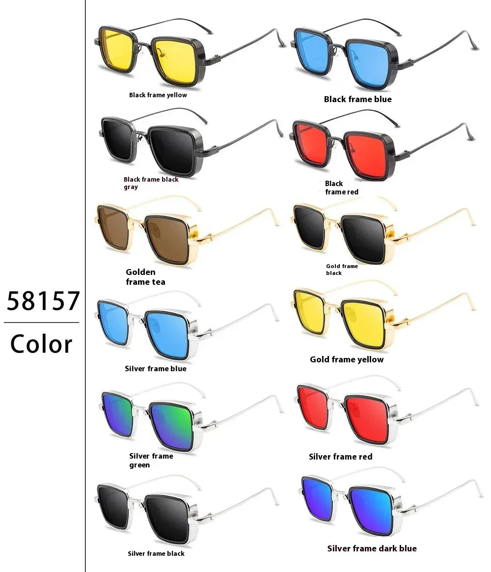 Retro Fat Edge Square Trendy Sunglasses - Viexta