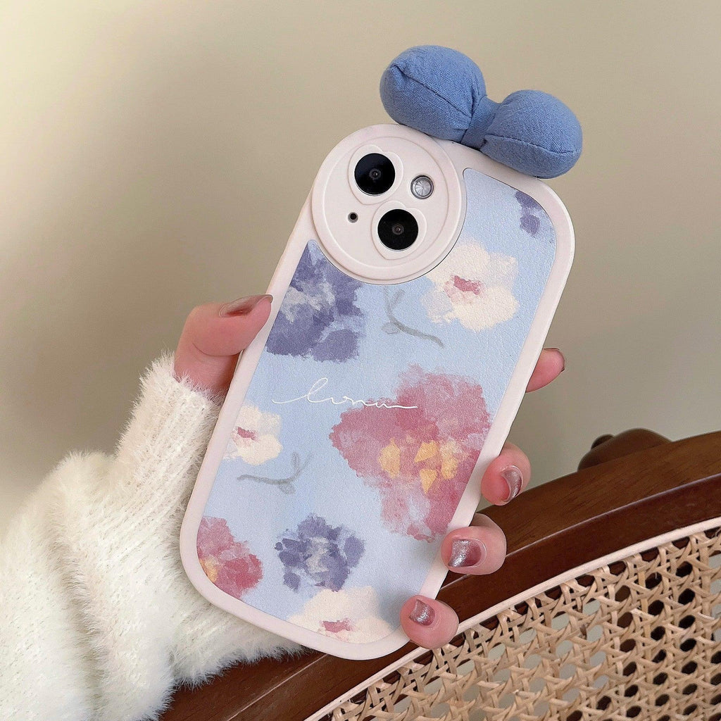 Blue Bow Flowers iPhone case - Viexta