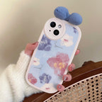 Blue Bow Flowers iPhone case - Viexta