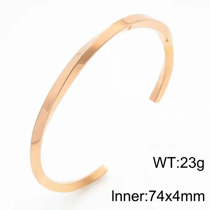 Square Twisted Stainless Steel Bracelet - Viexta