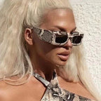 Retro Snake-pattern Sunglasses - Viexta