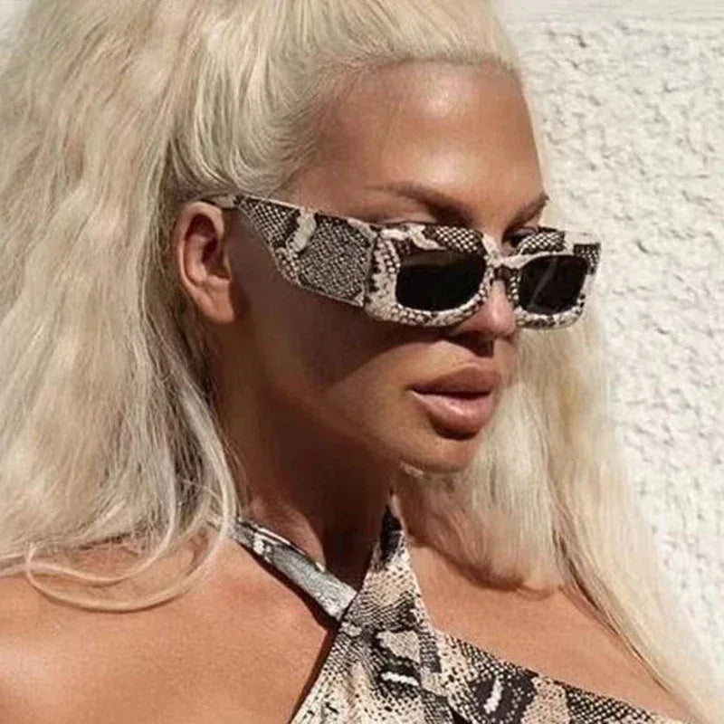 Retro Snake-pattern Sunglasses - Viexta