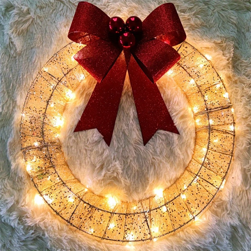 Christmas Garland Luminous LED Warm Light Hanging Decor