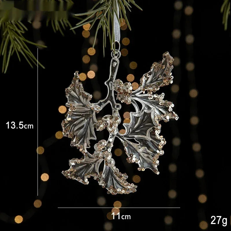Christmas Decorations Sequins Acrylic Transparent Pendant - Viexta
