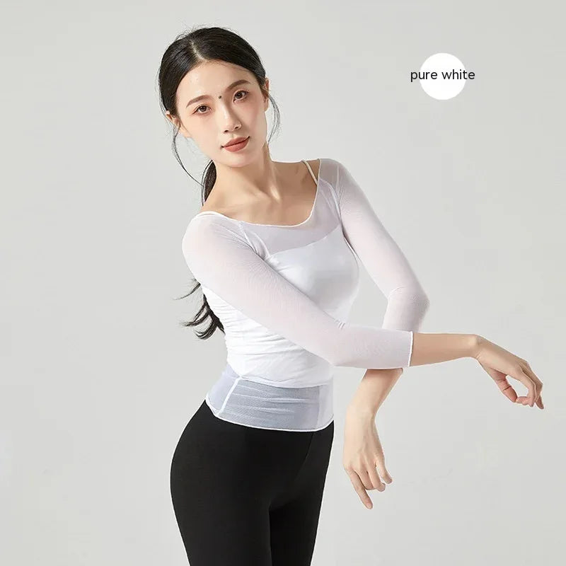 Dress Mesh Top For Women Ballet Practice - Viexta