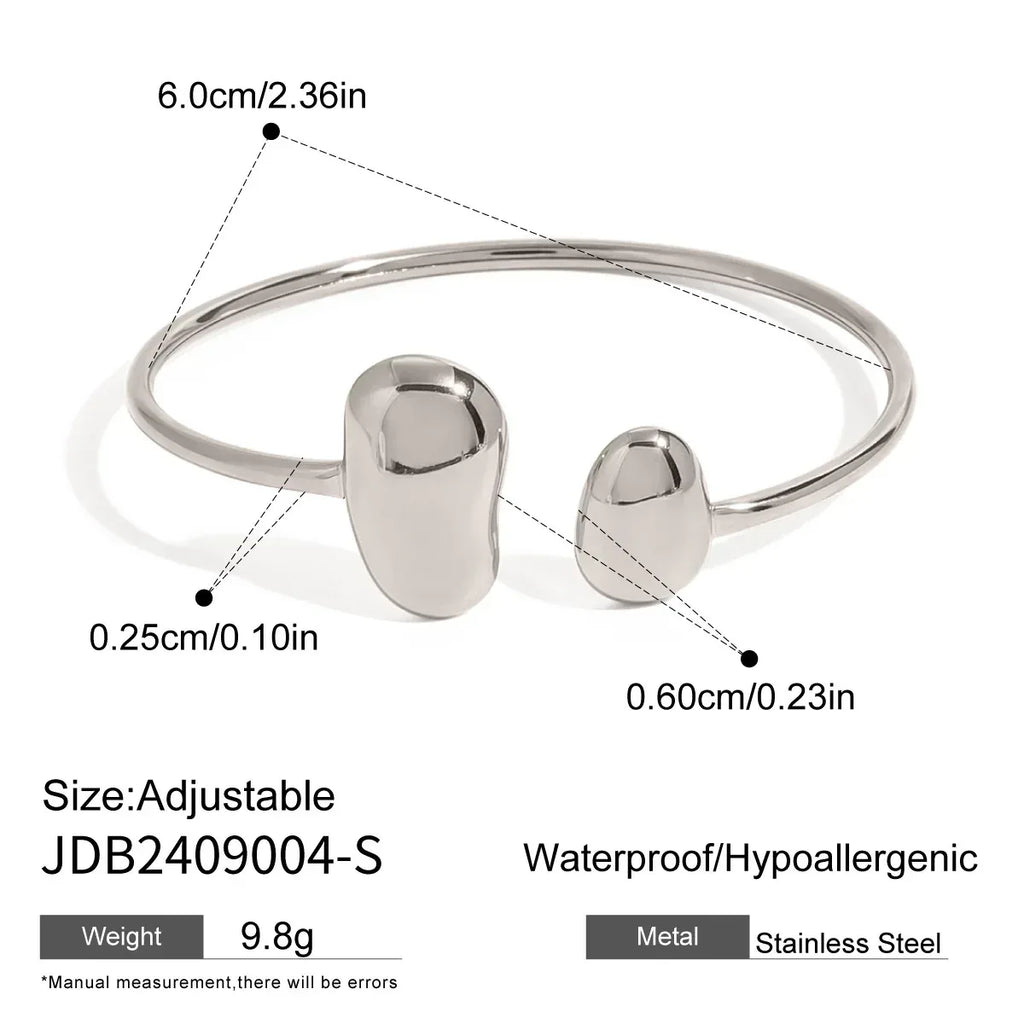 stainless-steel-dropper-open-ended-bracelet - Viexta