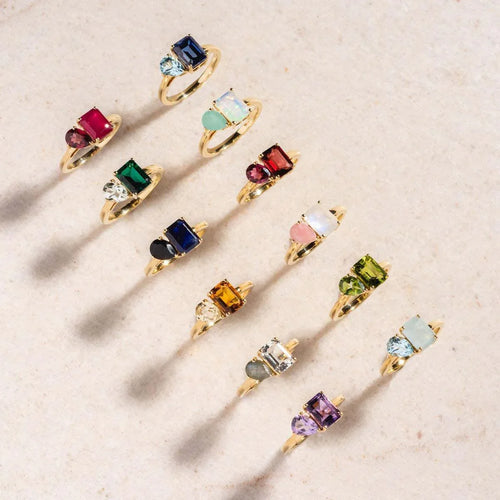 18k Multi-Color Zircon Ring - Viexta