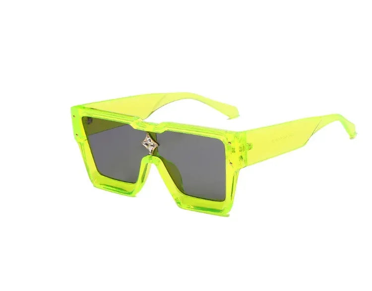 Oversized One Lens Square Sunglasses - Viexta