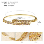 Light Luxury Zircon Fashion Open Cuff Bangle