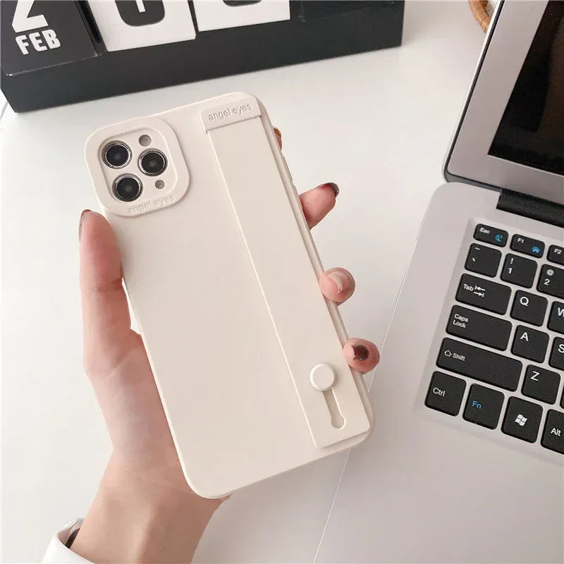 Solid Color Wristband iPhone Case - Viexta