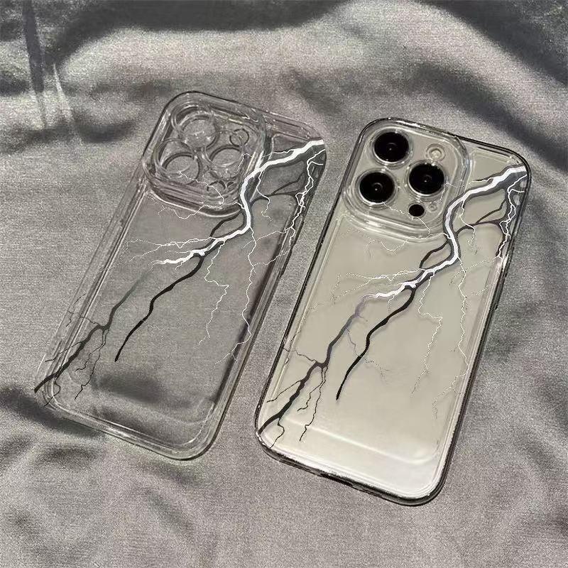 black-and-white-transparent-drop-resistant-shell-iphone-case - Viexta