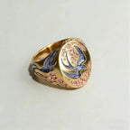 Exaggerated Retro Floral Ring
