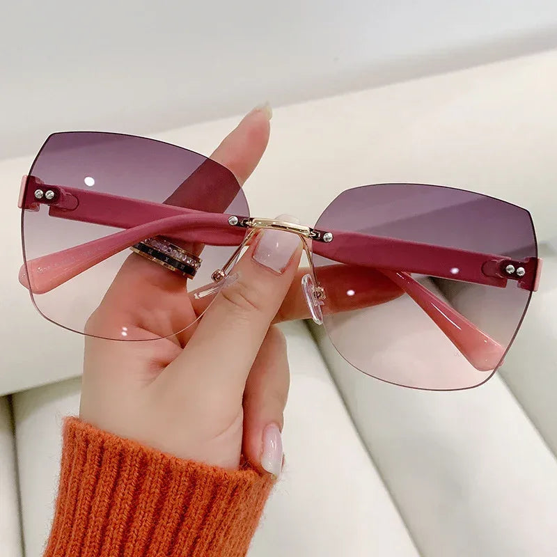 womens-casual-frameless-sunglasses - Viexta